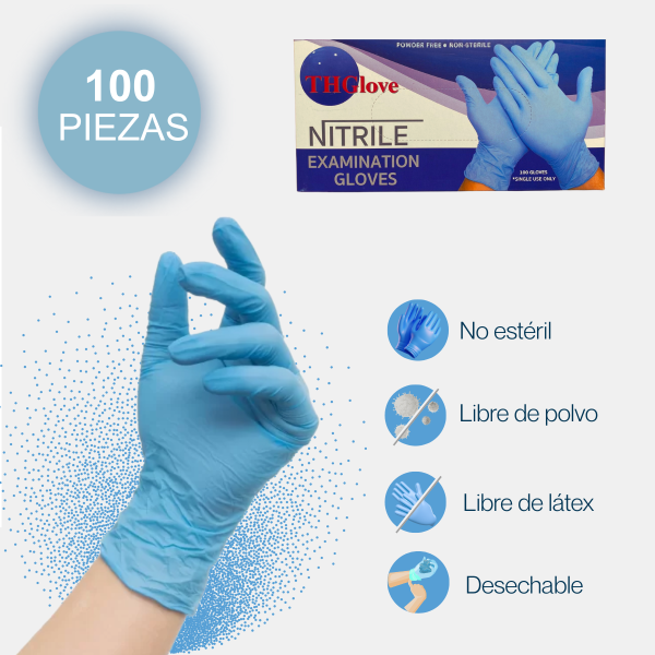 Guantes de Látex para Exploración Sin Polvo | Mediano