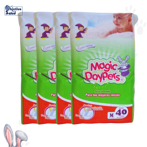 Pañales Magic Daypers Medianos 6–10 kg | Caja con 4 Paquetes